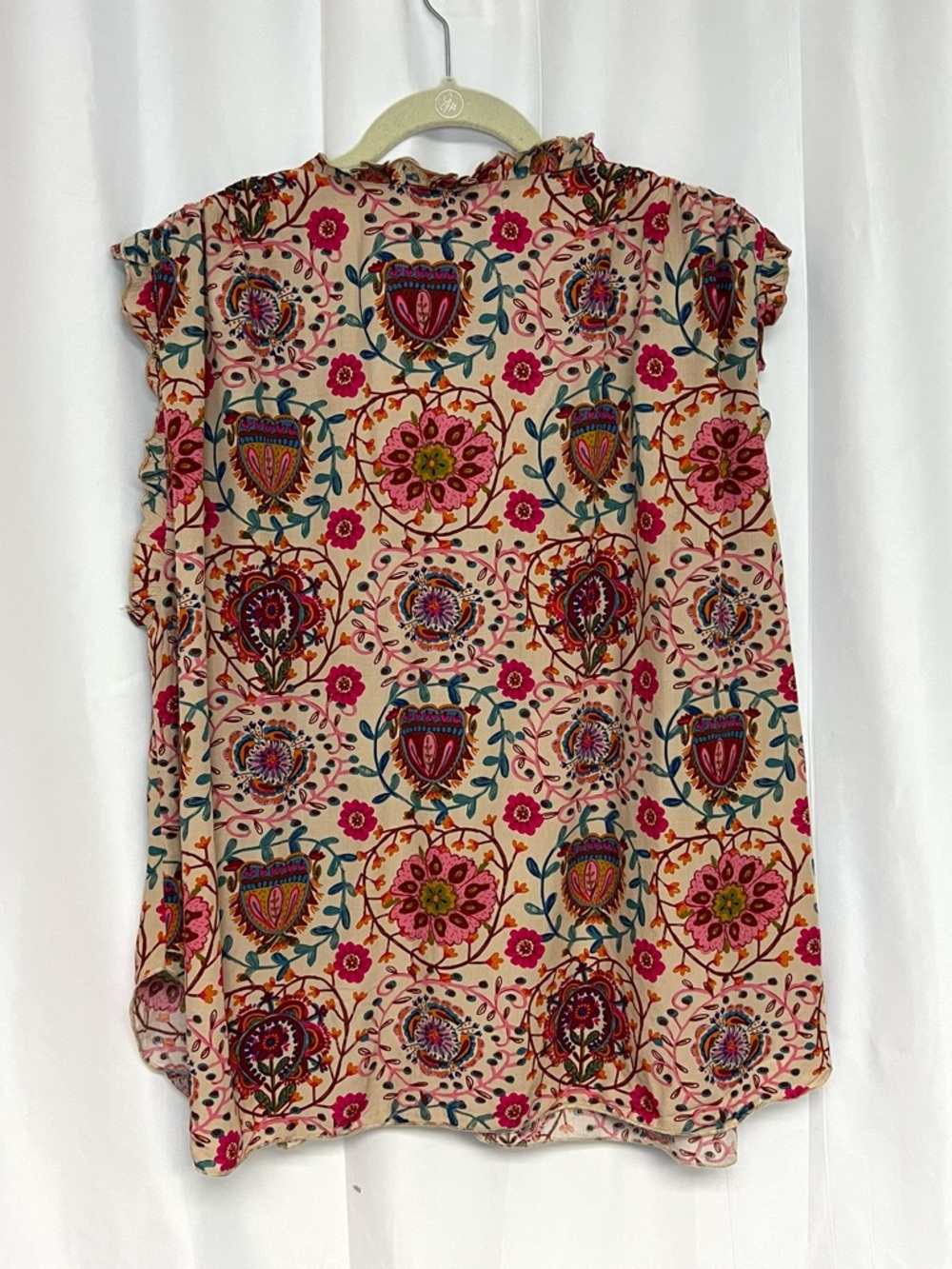 Natural Life Floral Ramona Sleeveless Top, Size XL Boho - Picture 5 of 11